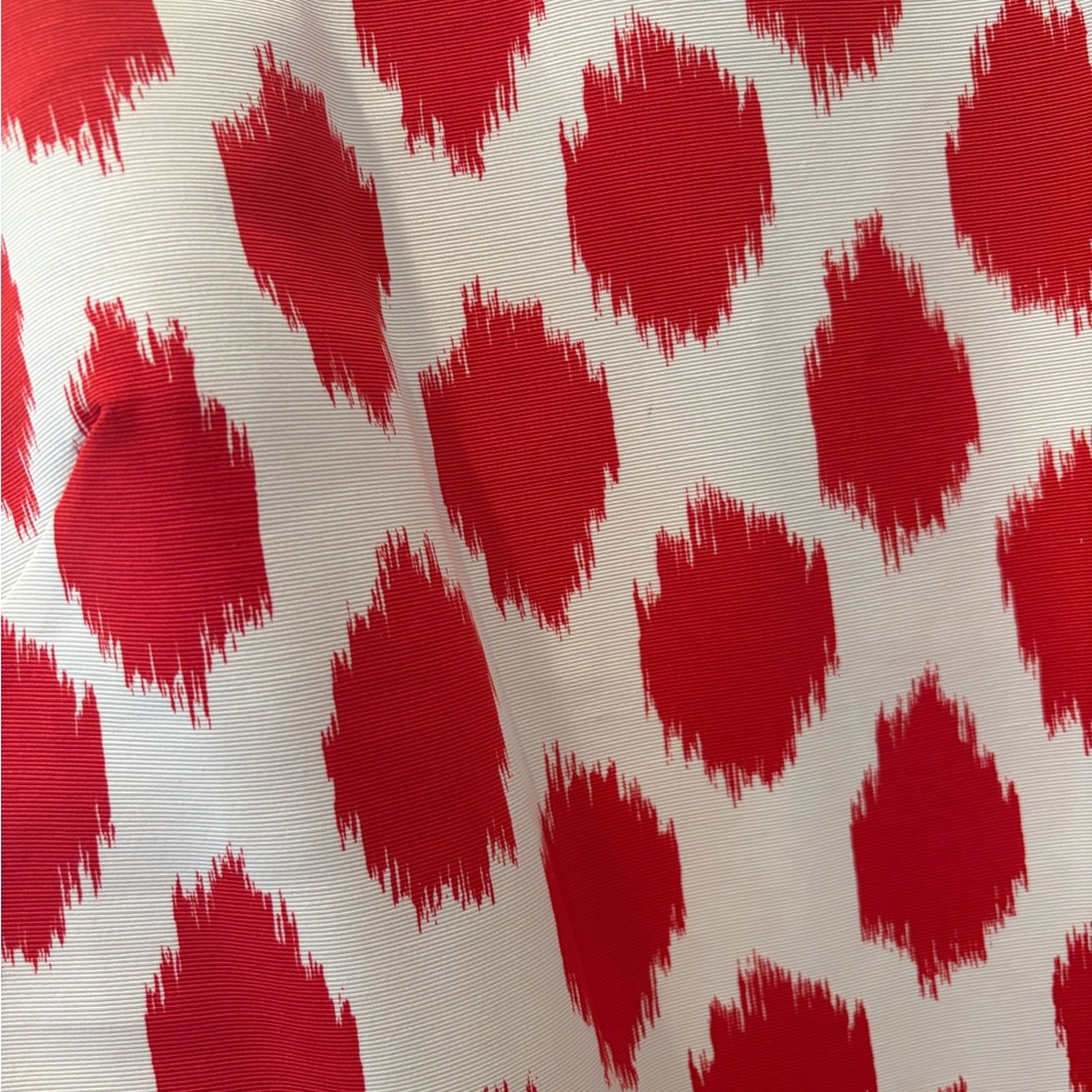 Donna Karan Red and White Patterned Shift Dress - Picture 4 of 6